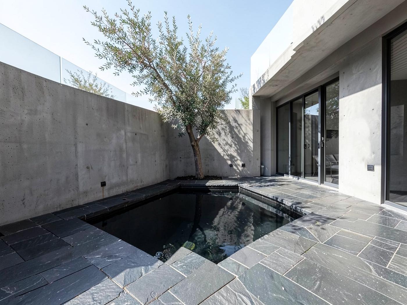 Basalt Charcoal tiles installed