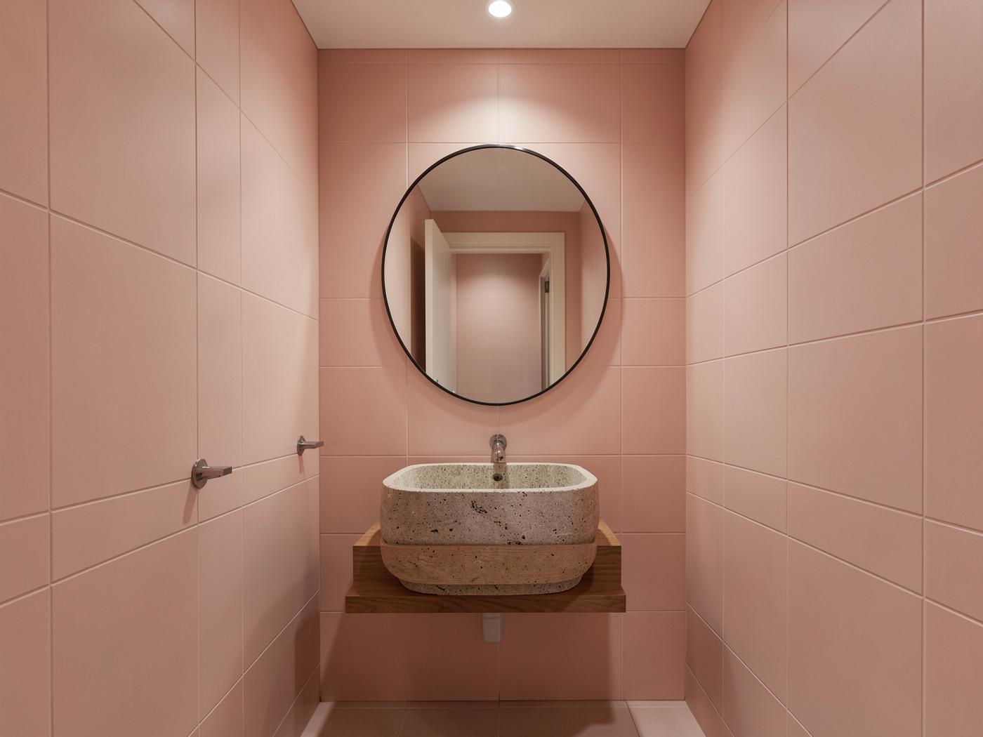 Blush Rosa tiles installed