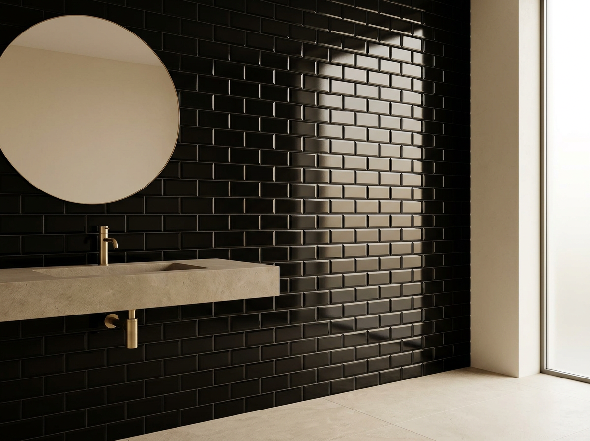 Ink Ceramic tiles installed