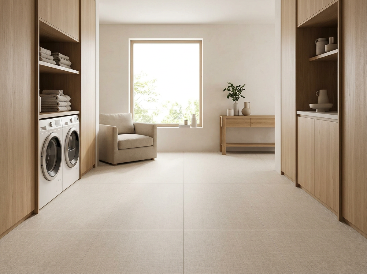 Linen Cream tiles installed