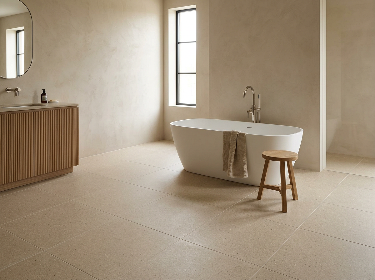 Sandbar Beige tiles installed
