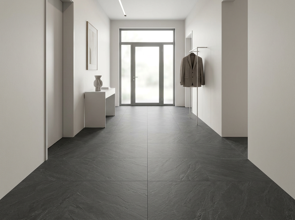 Slate Ash tiles installed