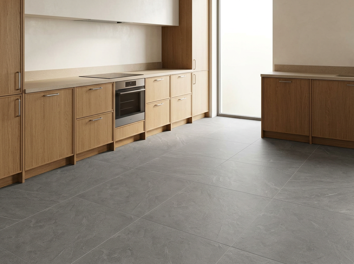 Storm Porcelain tiles installed