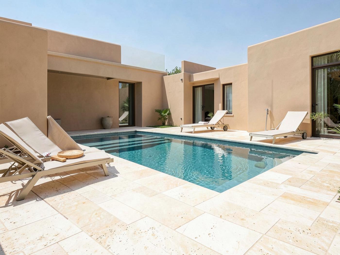 Travertine Outdoor tile close up